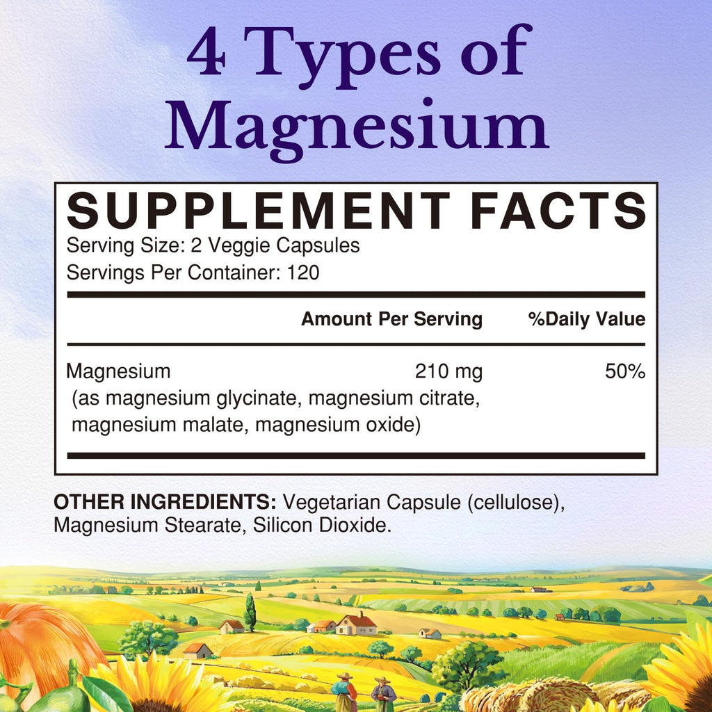 Vitalitown Magnesium Complex | Chelated Easily Absorbed Magnesium Glycinate Citrate Malate | Buffered | 210mg Elemental Mag | Sleep, Nerve, Digestion, Energy | Non-GMO 240 Veg Caps Vitalitown buy supplements Au