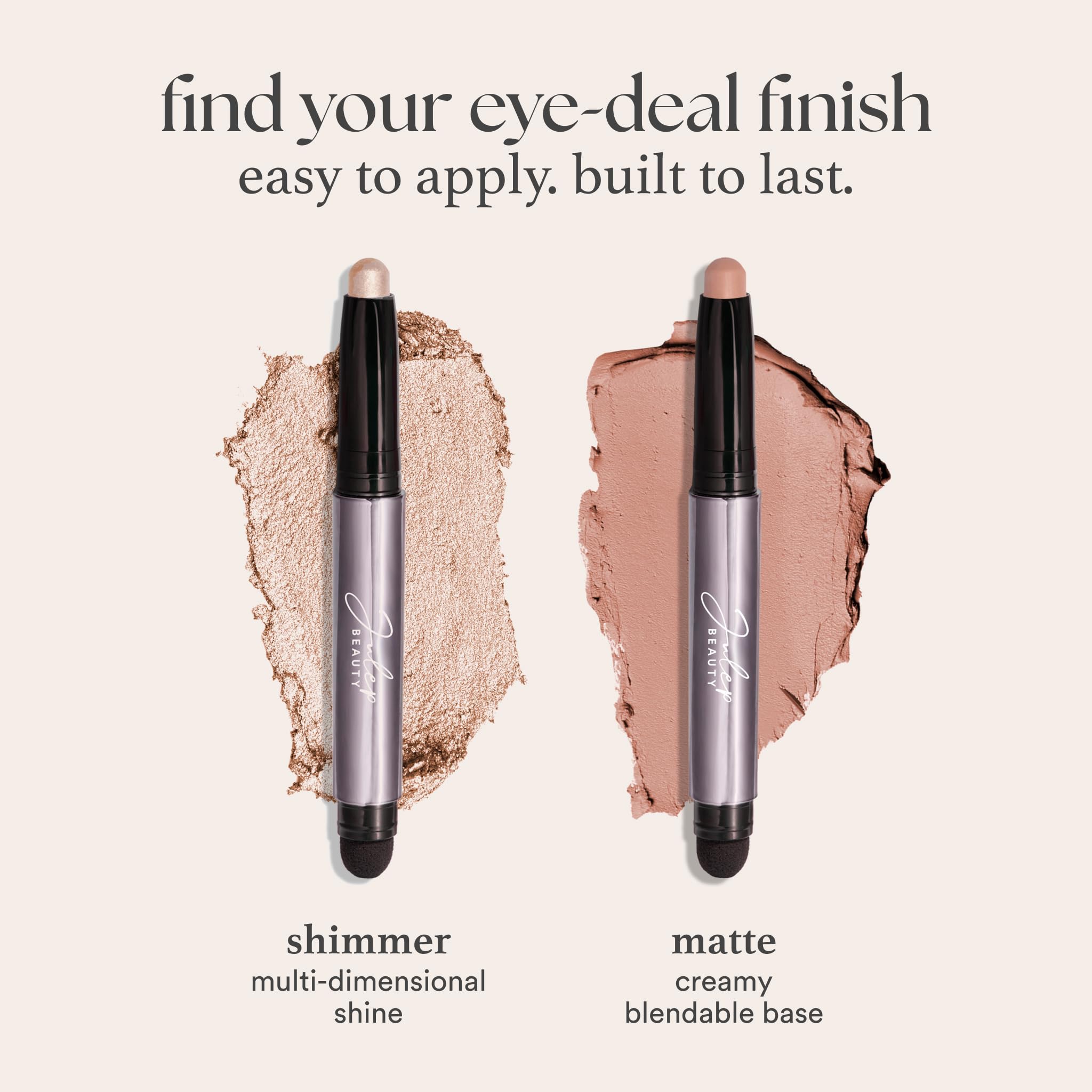 Julep Eyeshadow 101 Cream-to-Powder Waterproof Shadow Stick – Sand Shimmer – Long-Lasting, Crease-Proof, Champagne Toned Shimmer Cream Eyeshadow with Built-in Smudger JulepBuy Supplements Australia