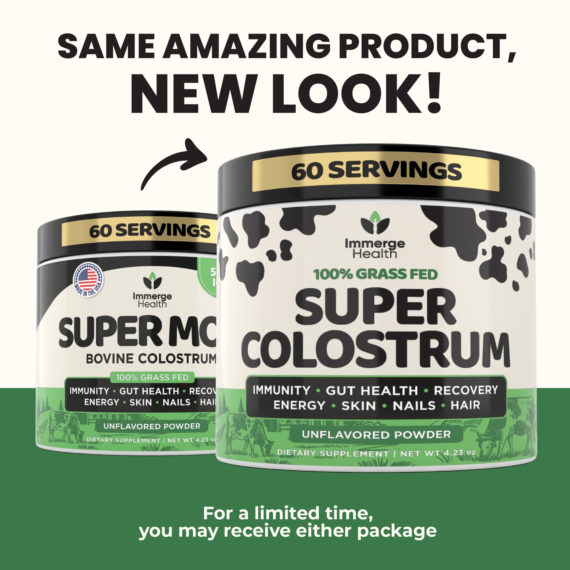 Immerge Health Super Colostrum Powder (60 Servings) – Premium Bovine Colostrum Supplement for Gut Health, Bloating & Immune Support – High IgG, 100% Grass Fed First Milking, Unflavored, Made in USA ImmergeHealth.comBuy Supplements Australia