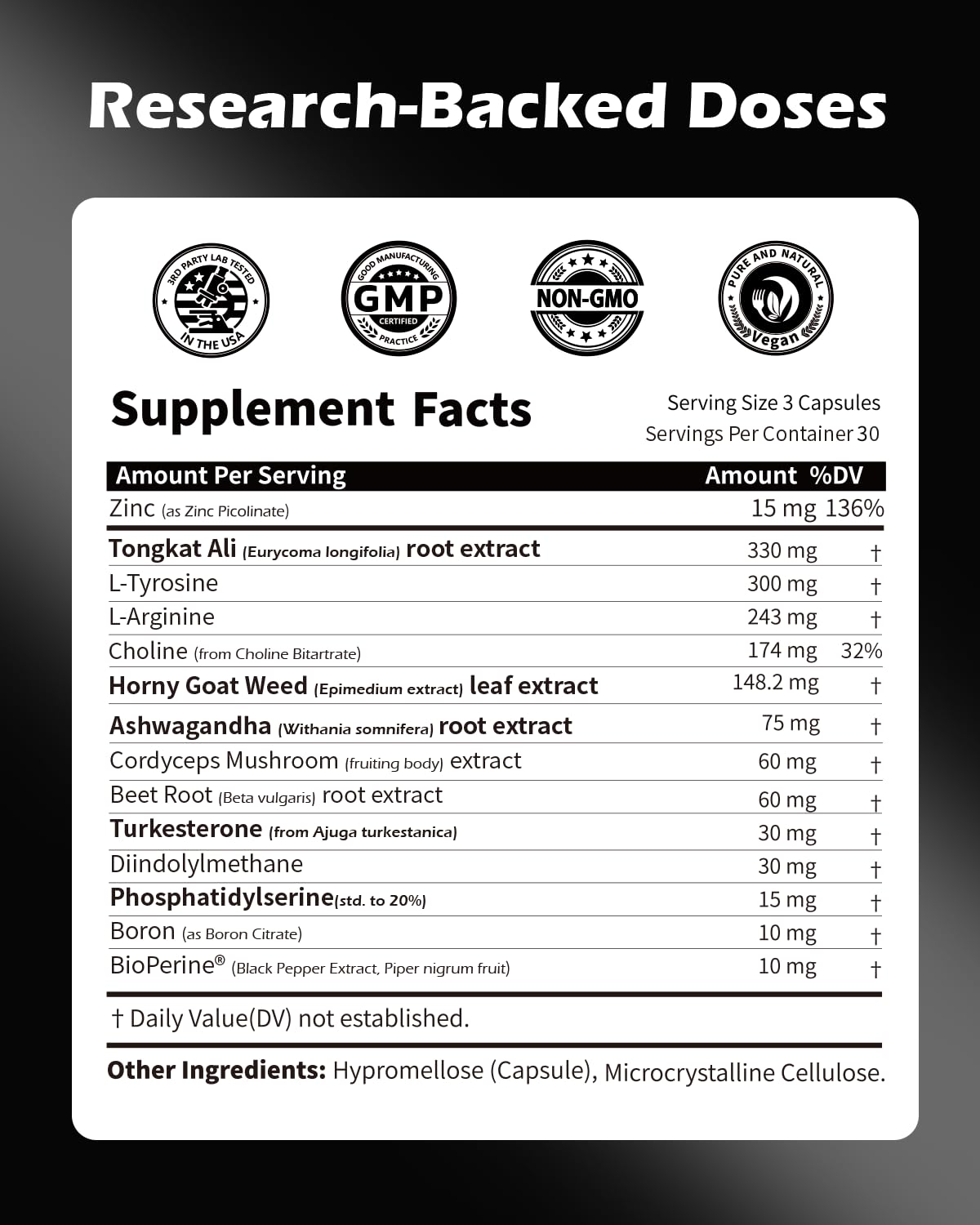 PickYouth Synergy-T Booster Supplement for Men, Total Male Performance, Liposomal Absorption System, 100% Transparency with Ashwagandha, DIM