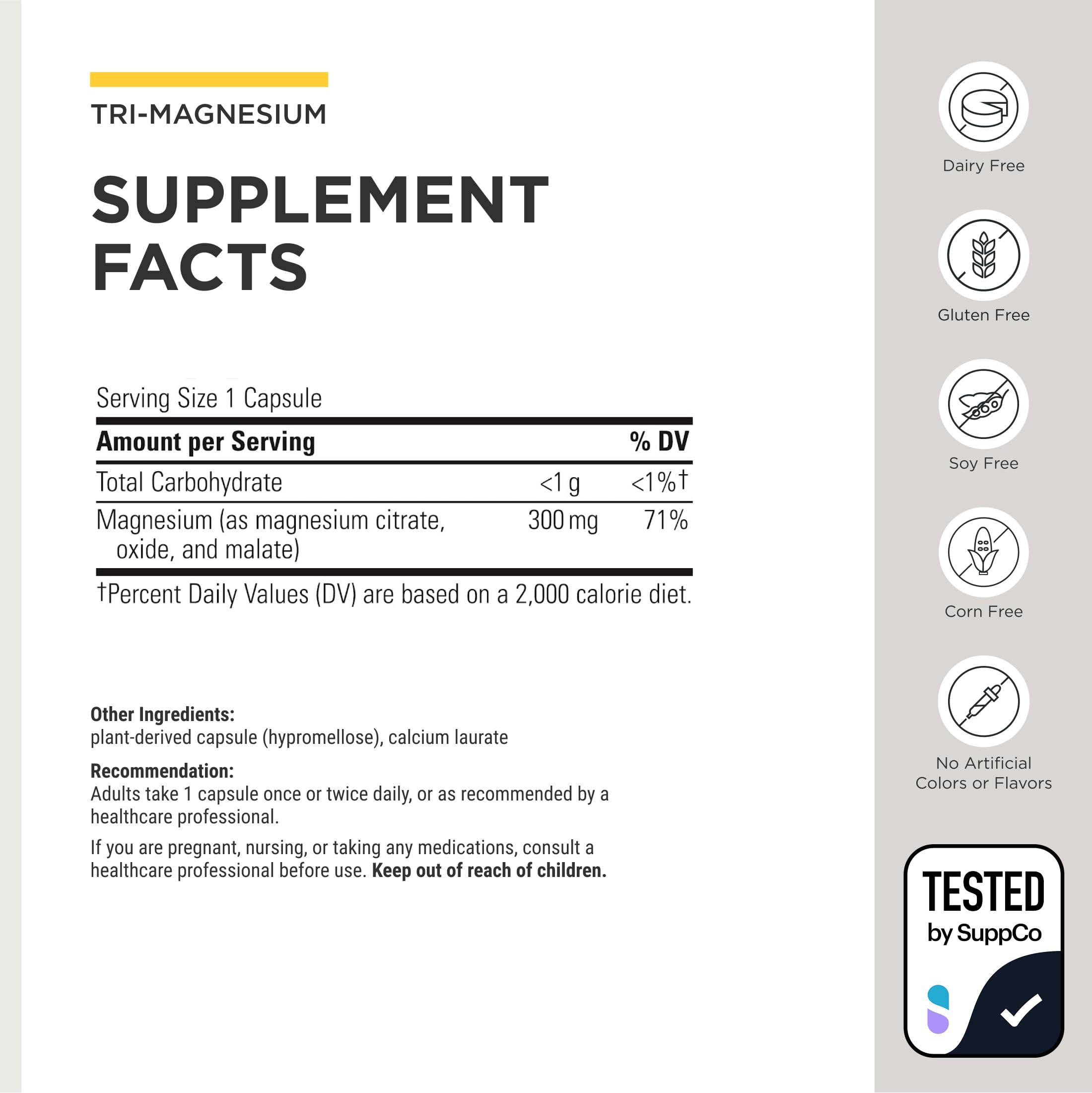 Integrative Therapeutics Tri-Magnesium - Supports Cellular Energy & Energy Metabolism* - Magnesium Supplement for Heart & Nerve Health Support* - Third-Party Tested - 90 Capsules (90 Servings) Integrative Therapeutics buy supplements Au