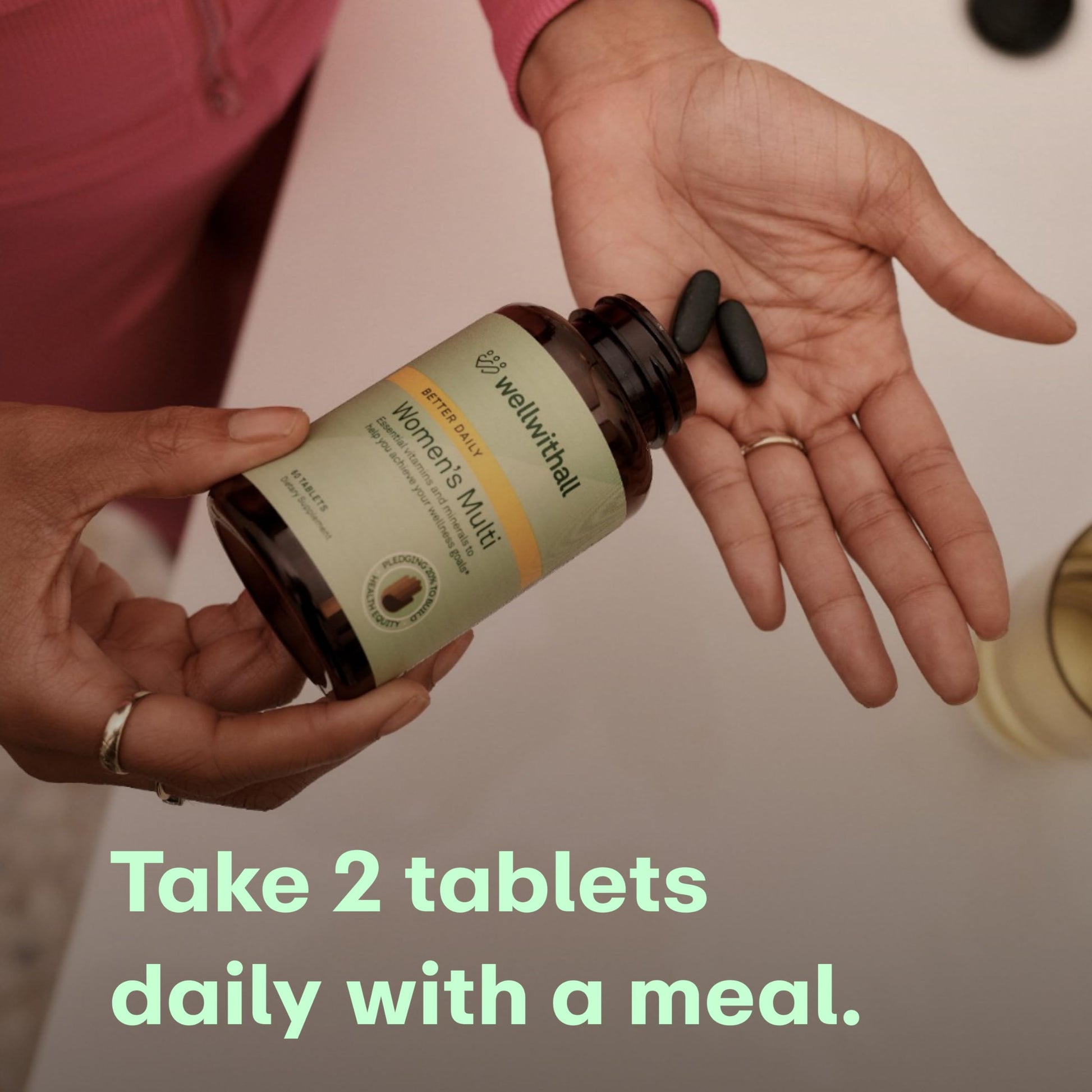 WellWithAll Women’s Multivitamin | Daily Supplement with Essential Vitamins, Minerals & Iron | Supports Immunity, Heart Health, Bone Health, Energy & Mood | Major Allergen - Free | 60 Tablets WellWithAll buy supplements Au