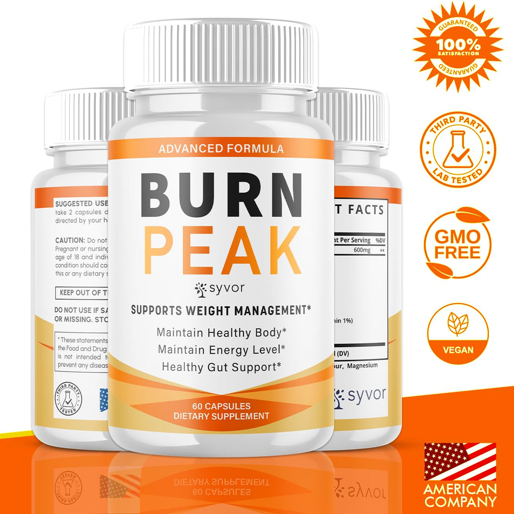 (2 Pack) Burn Peak Capsules, Official Burnpeak Pink Salt Pills with All Natural Ingredients, Advanced BurnPeak Health Supplement with Premium Vitamins for Active Lifestyle Support (120 Capsules) SyvorBuy Supplements Australia