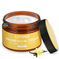 Magnesium Cream for Sleep & Muscle Recovery - Soothing Topical Magnesium Lotion for Leg Cramps, Joint Comfort, Pain Relief - Relaxing Magnesium Body Butter for Men Women Kids (120ml, Vanilla) LEPONIXBuy Supplements Australia