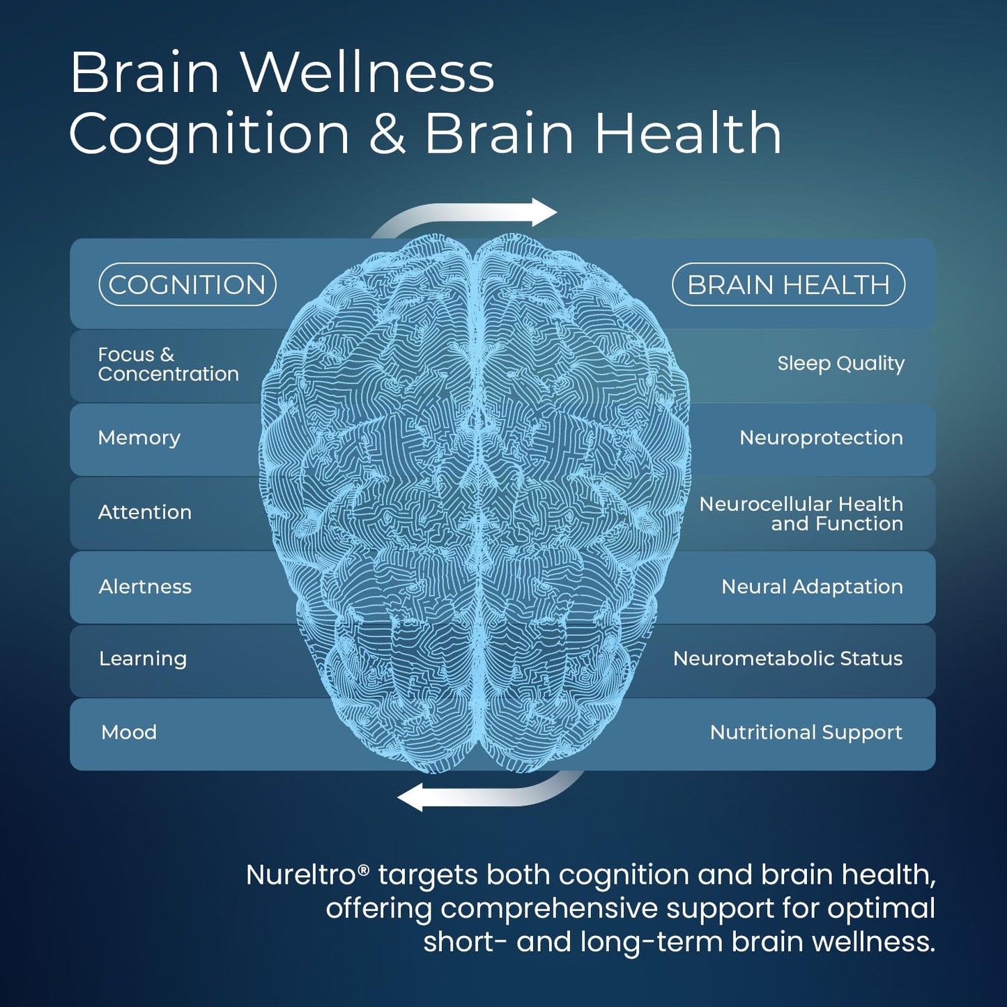 Nureltro All-in-One Nootropic Brain Supplement for Adults and Seniors w/Shoden® Ashwagandha | Supports Memory, Focus, Mood, Mental Clarity, and Brain Health - Caffeine-Free (120 Capsules) Nureltro buy supplements Au