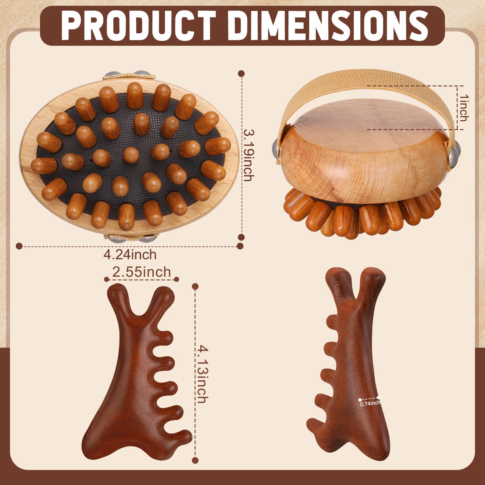 ProSuites Wooden Meridian Massage Body Brush for Cellulite Remover, Cellulite Lymphatic Drainage Massager for Body Shaping ProSuites buy supplements Au