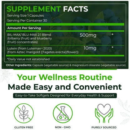 Natural Nutra Ultimate Eye Health Supplement - Bilberry & Blueberry Extract Blend for Day and Night Vision Support, Promotes Color Perception & Eye Clarity - Non-GMO, Vegan - 30 Capsules (Pack of 3) Natural Nutra buy supplements Au