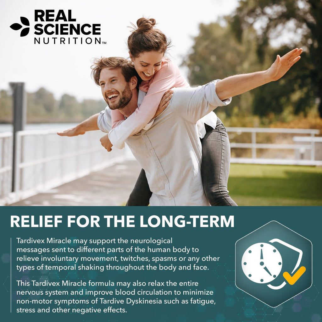 Real Science Tardivex All Natural Nerve Support Supplement for Neurological Balance - Includes Vinitrox, GABA & Essential Vitamins for Controlled Movement & Coordination - Made in USA, 60 Caps Real Science NutritionBuy Supplements Australia