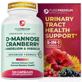 PurePremium D-Mannose with Cranberry, Hibiscus & Dandelion - 1000mg D-Mannose Supplements for Women Supports Urinary Tract Health & Bladder Health - Made in USA, Vegan, 120 Capsules, 2 Month Supply PurePremium SupplementsBuy Supplements Australia