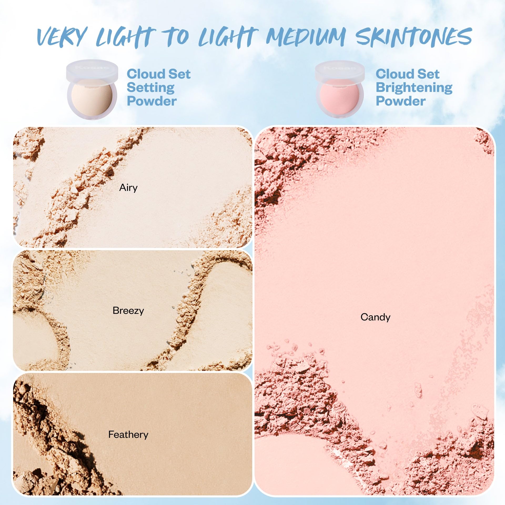 Kosas Cloud Set Baked Setting Powder, Face Powder Makeup for Shine Control, Soft Natural Finish, Clean Beauty Formula, Feathery, Sheer Light Medium KosasBuy Supplements Australia