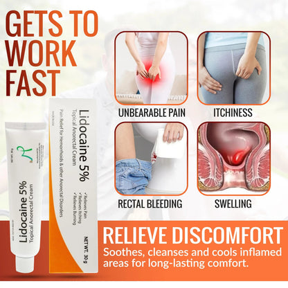 Mohnark Maximum Strength Lidocaine Hemorrhoid Treatment Cream for External and Internal Hemorrhoids Treatment Burn Itch Pain Relief Anal Cream Topical Anorectal Numbing Cream- 30 Gram Tube Made in USA MOHNARKBuy Supplements Australia