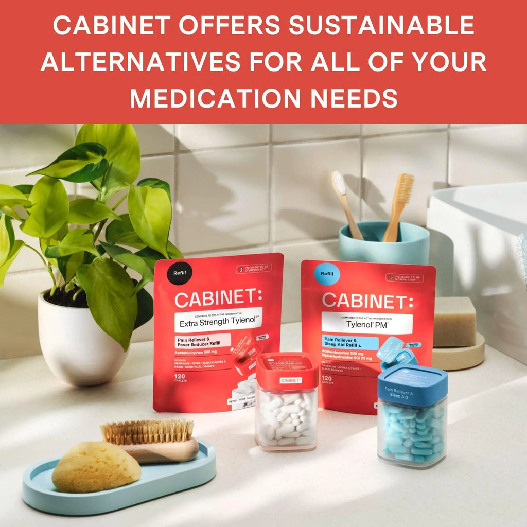 Cabinet: 500mg Acetaminophen for Headache Relief, Toothaches, Sore Throat, and Fever Reducer, 120 Tablets (Refill Pouch) Cabinet:Buy Supplements Australia
