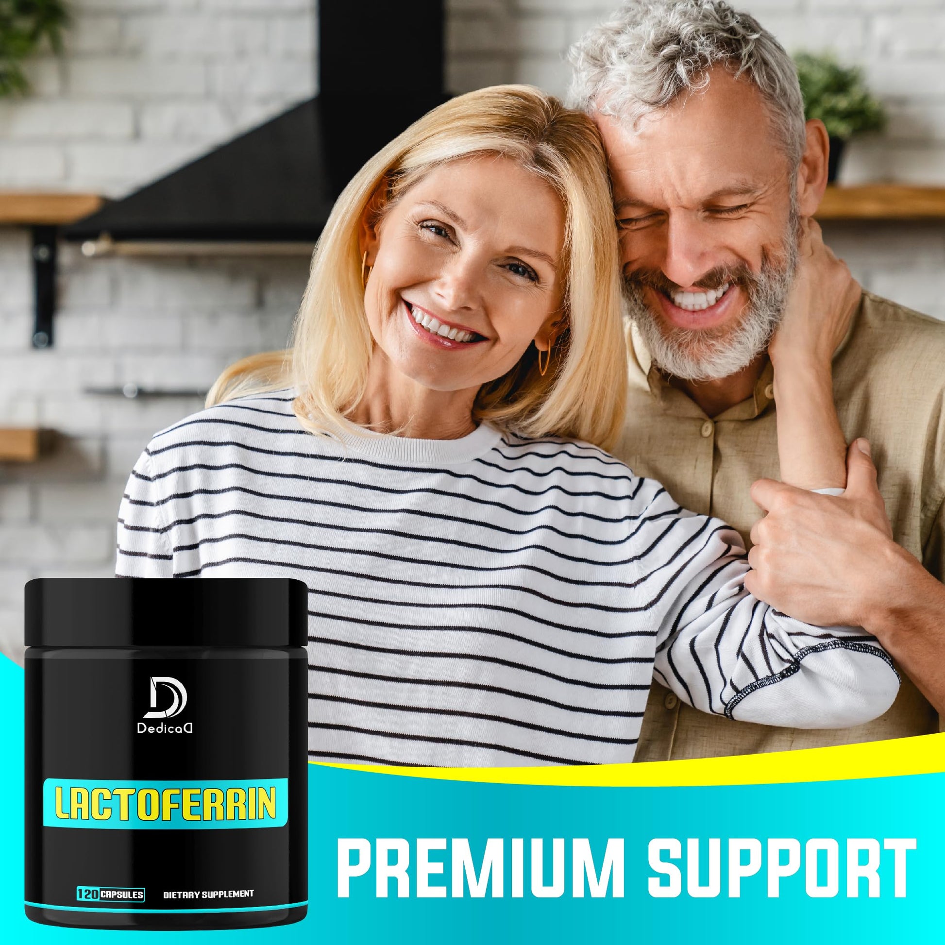 DEDICAD 500Mg Lactoferrin Supplement - 120 Capsules for 2-Month Supply DEDICAD buy supplements Au