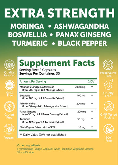 Lunakai USA Made Moringa & Sea Moss Capsules Bundle – 6-in-1 & 16-in-1 Advanced Blends – 60 Non-GMO Veggie Capsules Each Lunakai buy supplements Au