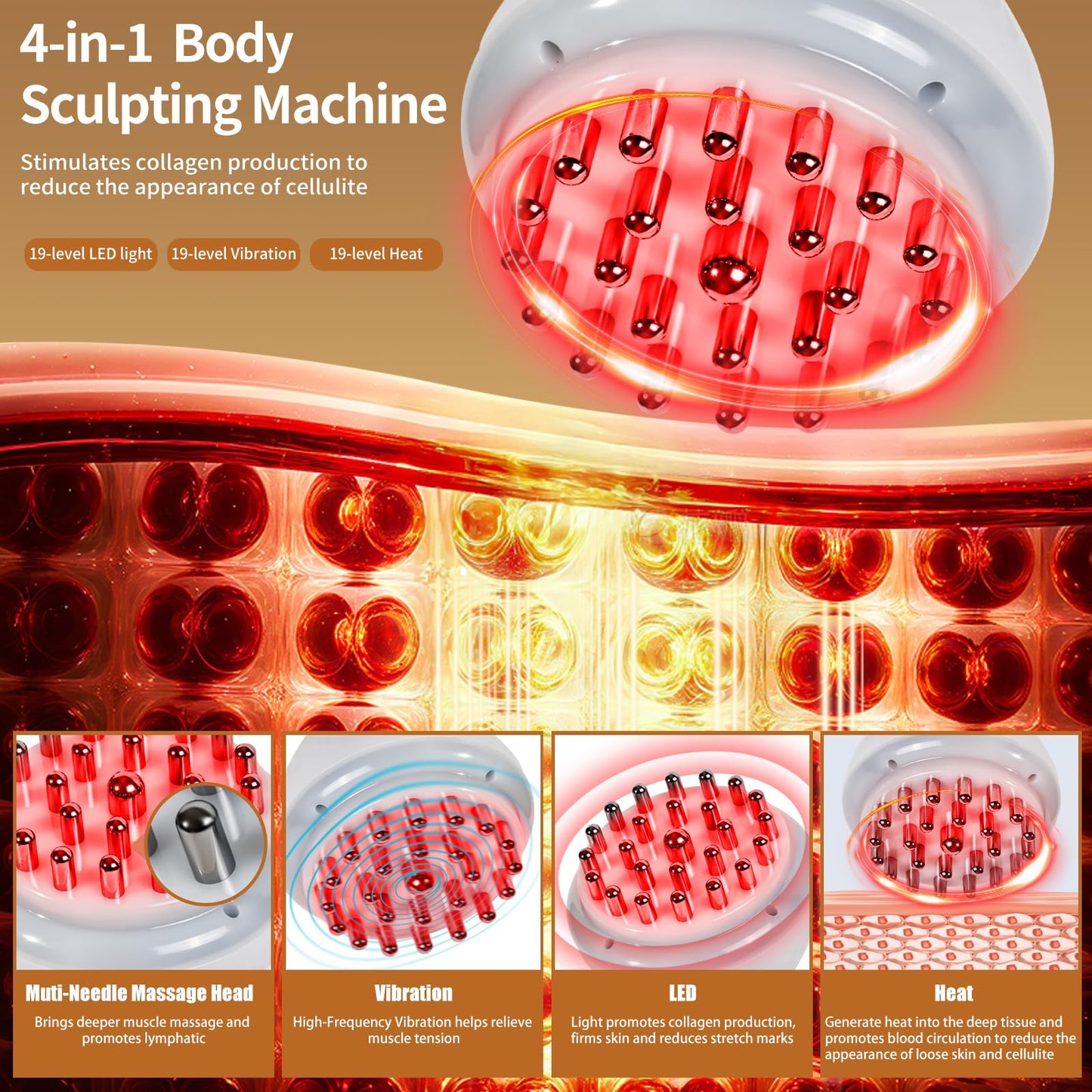 lemonforts Lymphatic Drainage Massager – Portable Cellulite Massage Tool with 19 Intensity Levels for Relaxing Neck, Legs, Arms & Belly lemonforts buy supplements Au