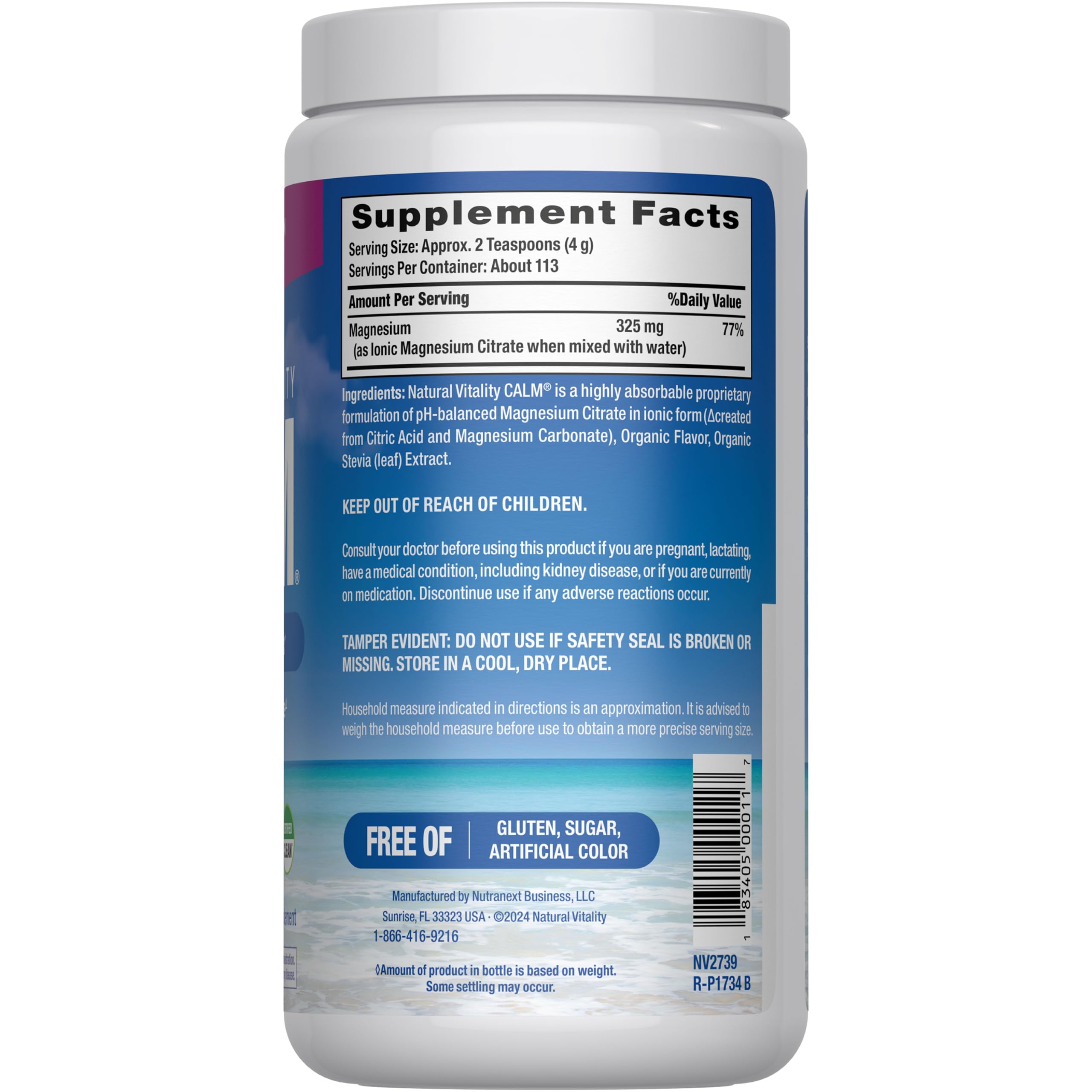 Natural Vitality Calm Magnesium 16oz Powder | Raspberry Lemon Flavored Supplement | Non-GMO, Vegan & Gluten Free Formula Natural VitalityBuy Supplements Australia