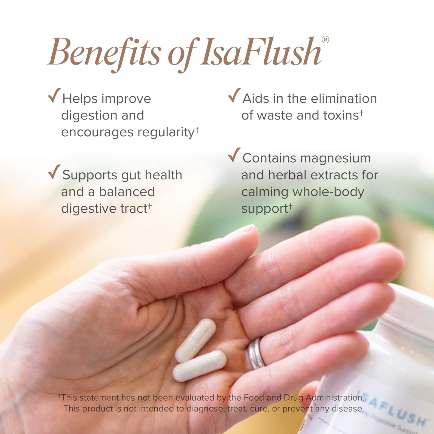 Isagenix IsaFlush - Gentle Digestive Support with Balanced Minerals Encouraging Regularity - No Harsh Laxatives - 60 Capsules
