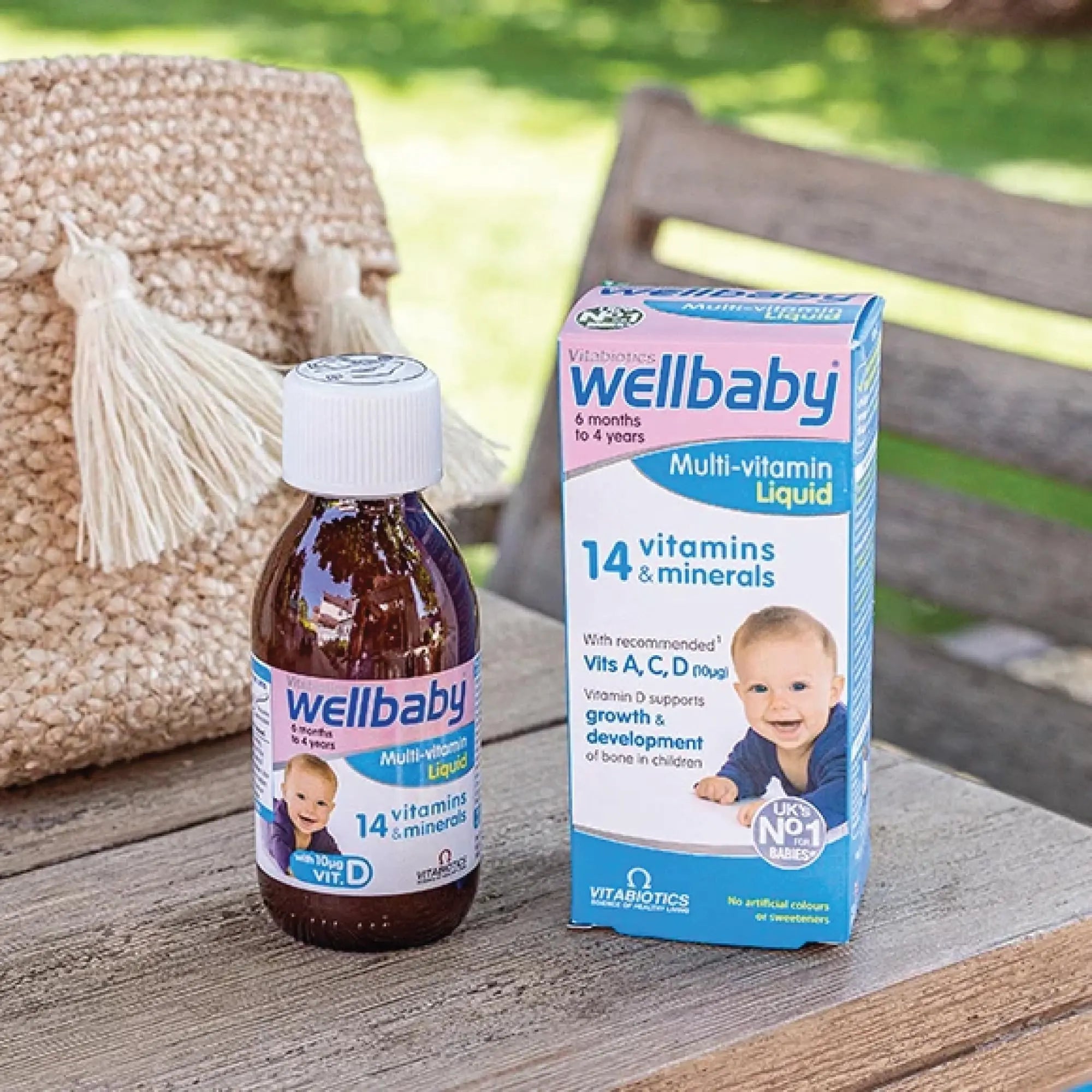 Vitabiotics Wellbaby Multi-Vitamin Liquid - Immune System Multivitamin for Infants and Babies Ages 6 Months to 4 Years - 150mL WELLBABY