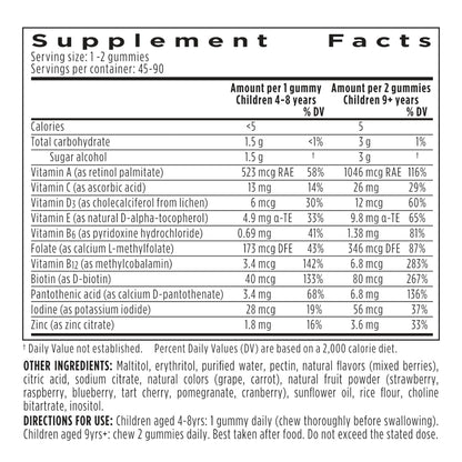 Igennus Methylated Kids Multivitamin Gummies, Clean Label & Third Party Tested, No Artificial Sweeteners or Flavors, Sugar Free, Age 4+, 90 Natural Berry Flavor