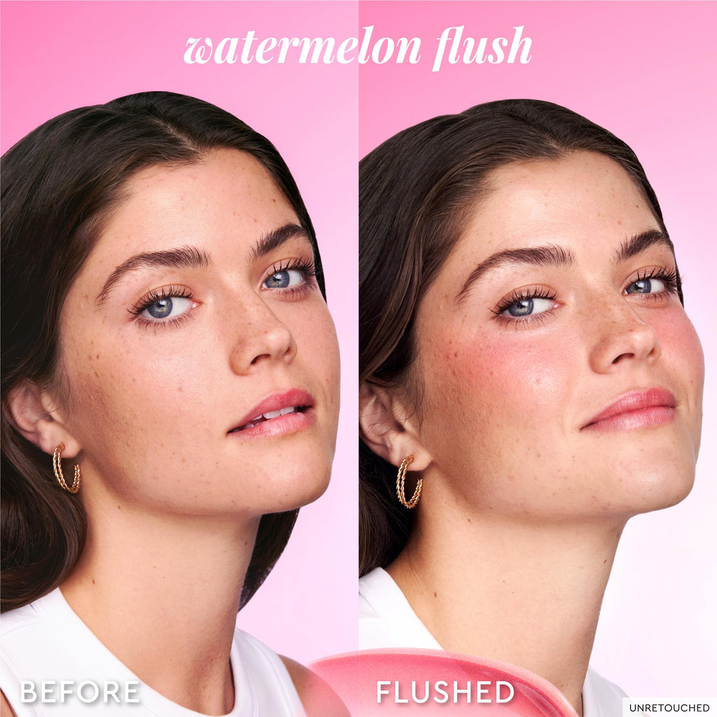 Glow Recipe Niacinamide Dewy Flush Tinted Liquid Blush Serum - Glowy Blush for Cheeks to Smooth, Hydrate & Brighten - Liquid Korean Makeup with Buildable Soft Pink Tint - Watermelon Flush (0.4 oz) Glow RecipeBuy Supplements Australia