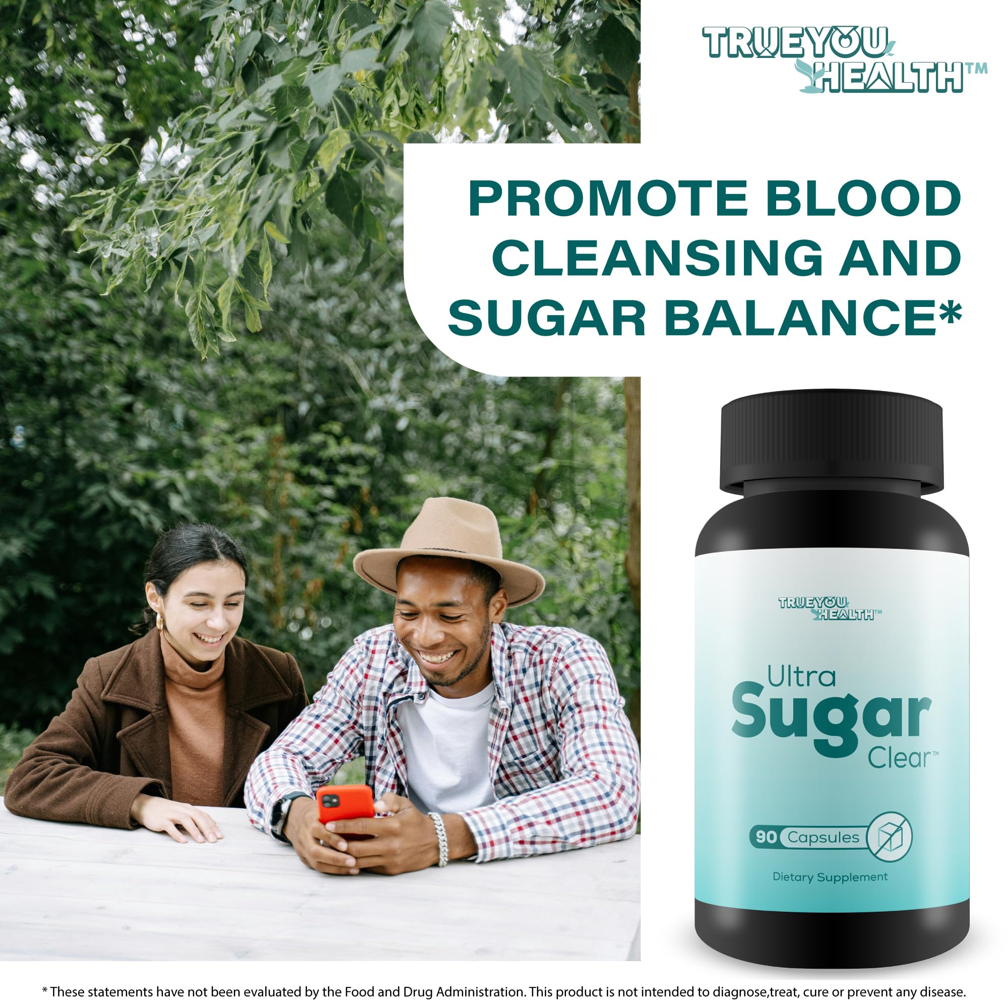 Ultra Sugar Clear - Our Best Blood Cleanse Detox Supplement - Bloodflow Support Supplement - Healthy Circulation Support Supplement - Sugar Balance Supplement - Sugar Health Blood Cleansing Formula True You Health buy supplements Au