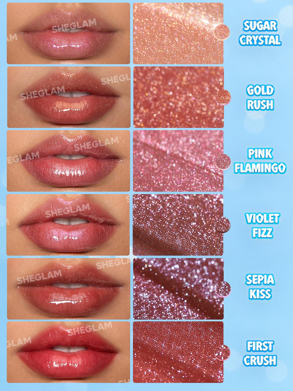 SHEGLAM Pout-Perfect Moisturizing Solid Lip Gloss Shimmer Lip Plumper - Violet Fizz SHEGLAMBuy Supplements Australia