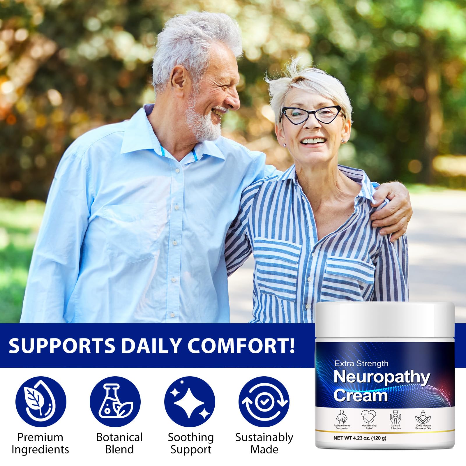 Neuropathy Cream for Feet, Legs & Hands – Lightweight, Plant-Based Formula with Cooling Comfort, 120g CFXYHNOXBuy Supplements Australia
