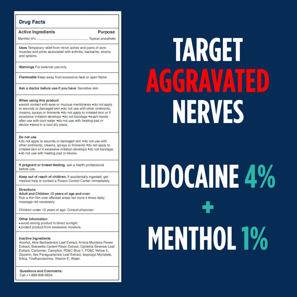 NOVEHA Lidocaine Roll-On Gel 4% | Maximum Strength Temporary Topical Pain Relief for Minor Muscle & Joint Aches | Cooling Formula with Menthol & Arnica | Non-Greasy, Quick-Drying | 2.5 fl oz NOVEHABuy Supplements Australia