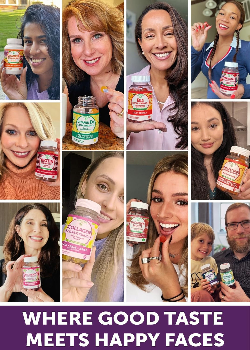 Lunakai USA Made 50 Plus Women's Multivitamin Gummies - Delicious Formula Enhanced with Essential Vitamins & Minerals for Health & Vitality - 60ct LunakaiBuy Supplements Australia