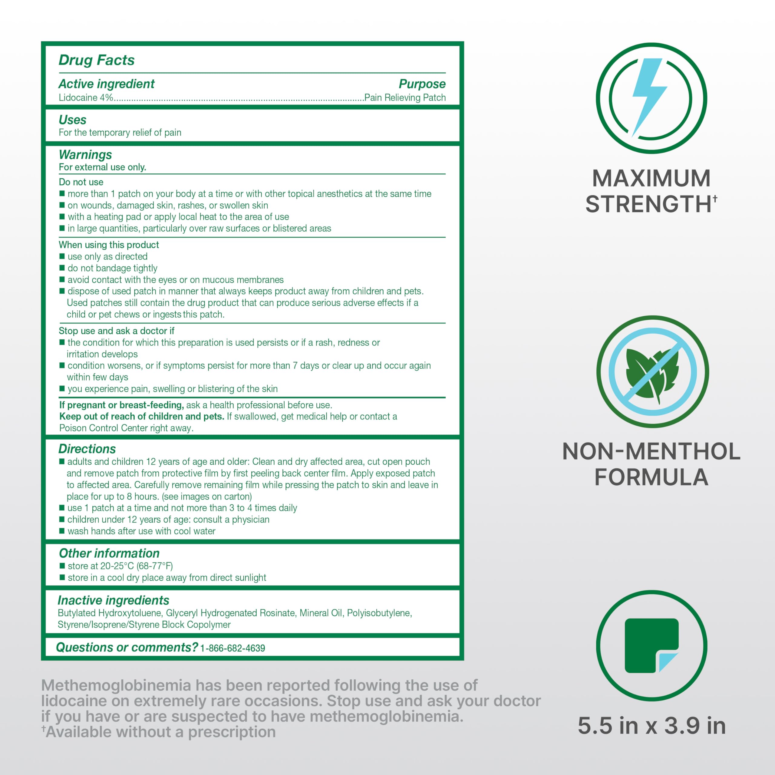 Biofreeze Ultraflex Maximum Strength 4% Lidocaine Patches, Non-Menthol, Flexible Pain Relief Patch for Lower Back, Lidocaine Patch for Neck, Knee, Shoulder, 4 Large Pain Patches BiofreezeBuy Supplements Australia