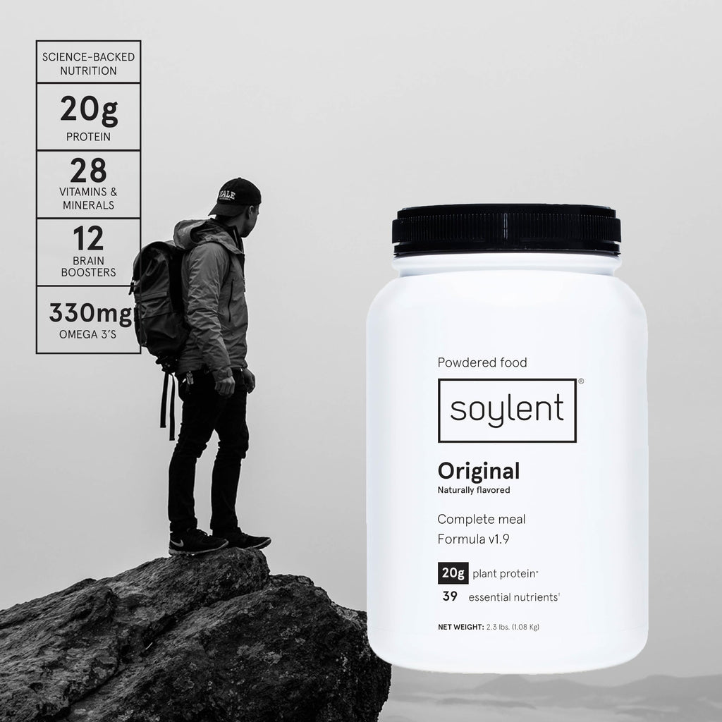 Soylent Complete Nutrition Gluten-Free Vegan Protein Meal Replacement Powder, Original, 36.8 Oz