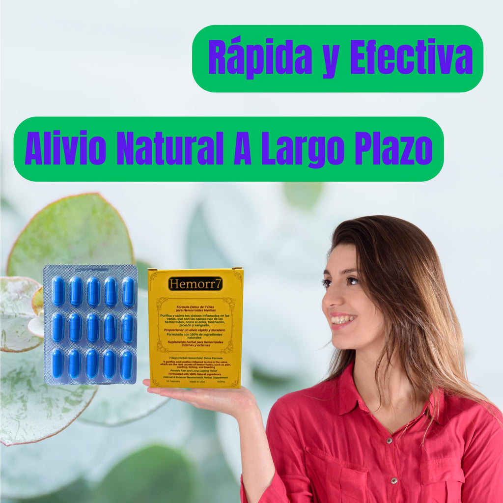 Hemorr7: 7Days 15 Capsules Herbal Hemorrhoid Detox Formula,Fórmula Herbal para desintoxicar las hemorroides Durante 7 días GenericBuy Supplements Australia