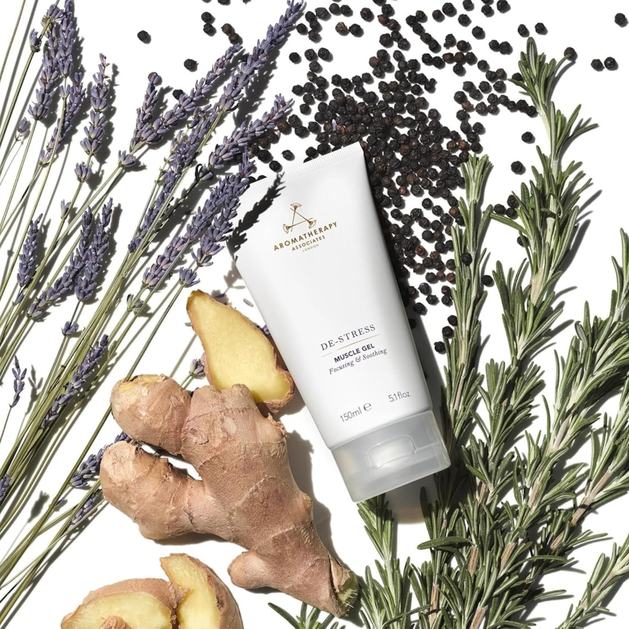 Aromatherapy Associates De-Stress Muscle Gel, Cooling & Warming Massage Gel with Ginger, Black Pepper & Rosemary Essential Oils for Daily Tension & Post-Activity Comfort, 5.07 oz Aromatherapy AssociatesBuy Supplements Australia