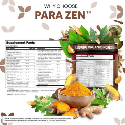 Clean Nutra Wormwood Black Walnut Pumpkin Seed Clove Oil Celery Garlic Grape Papaya Neem Diatomaceous Earth Womens Probiotic Gut Health Cleanse Detox Oregano