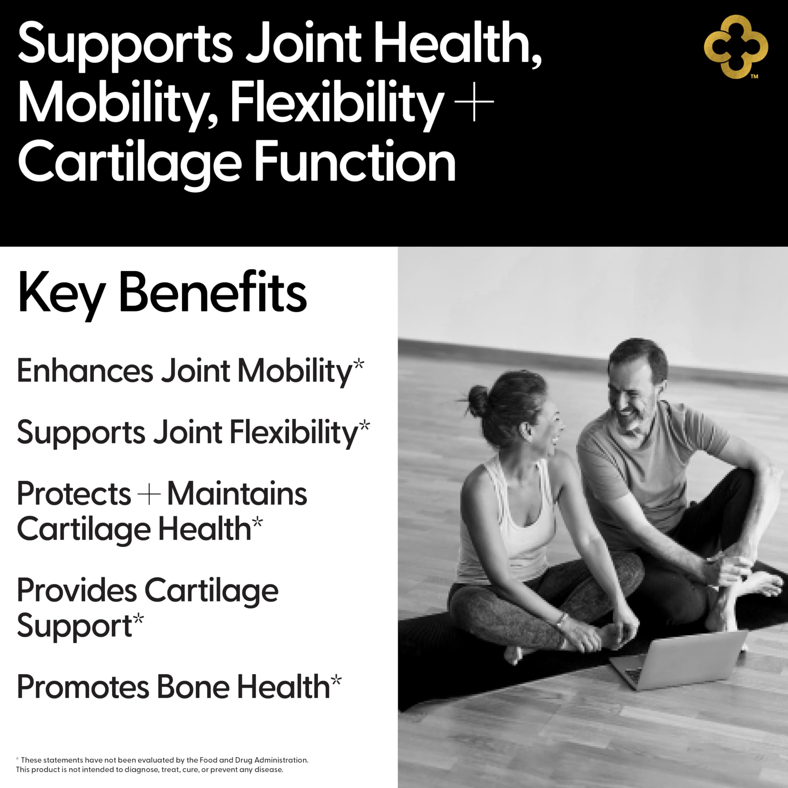 Campio Glucosamine Chondroitin MSM All-in-One Joint Support Supplement Turmeric, Hyaluronic Acid, Boswellia, Ginger Root, Bamboo, BioPerine, Black Pepper, Supports Joint Health & Flexibility 90 Count CampioBuy Supplements Australia
