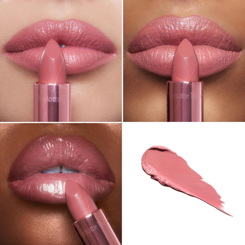 Charlotte Tilbury Icon Baby Lip Duo Kit - Mini K.I.S.S.I.N.G Satin Shimmer Lipstick & Full Size Hall of Fame High Shine Gloss Set - Hydrating Long Lasting Makeup Duo for On-the-Go Glossy Shine Charlotte Tilbury buy supplements Au