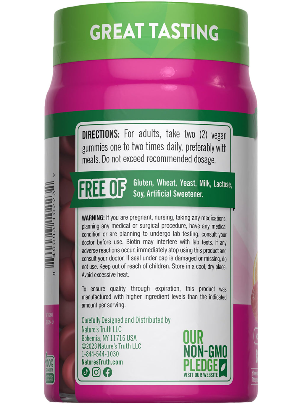 Nature's Truth Hair Skin and Nails Gummies | 80 Count | 2500mcg of Biotin | Vegan, Non-GMO, Gluten Free Supplement | Vitamin for Women & Men Nature's TruthBuy Supplements Australia