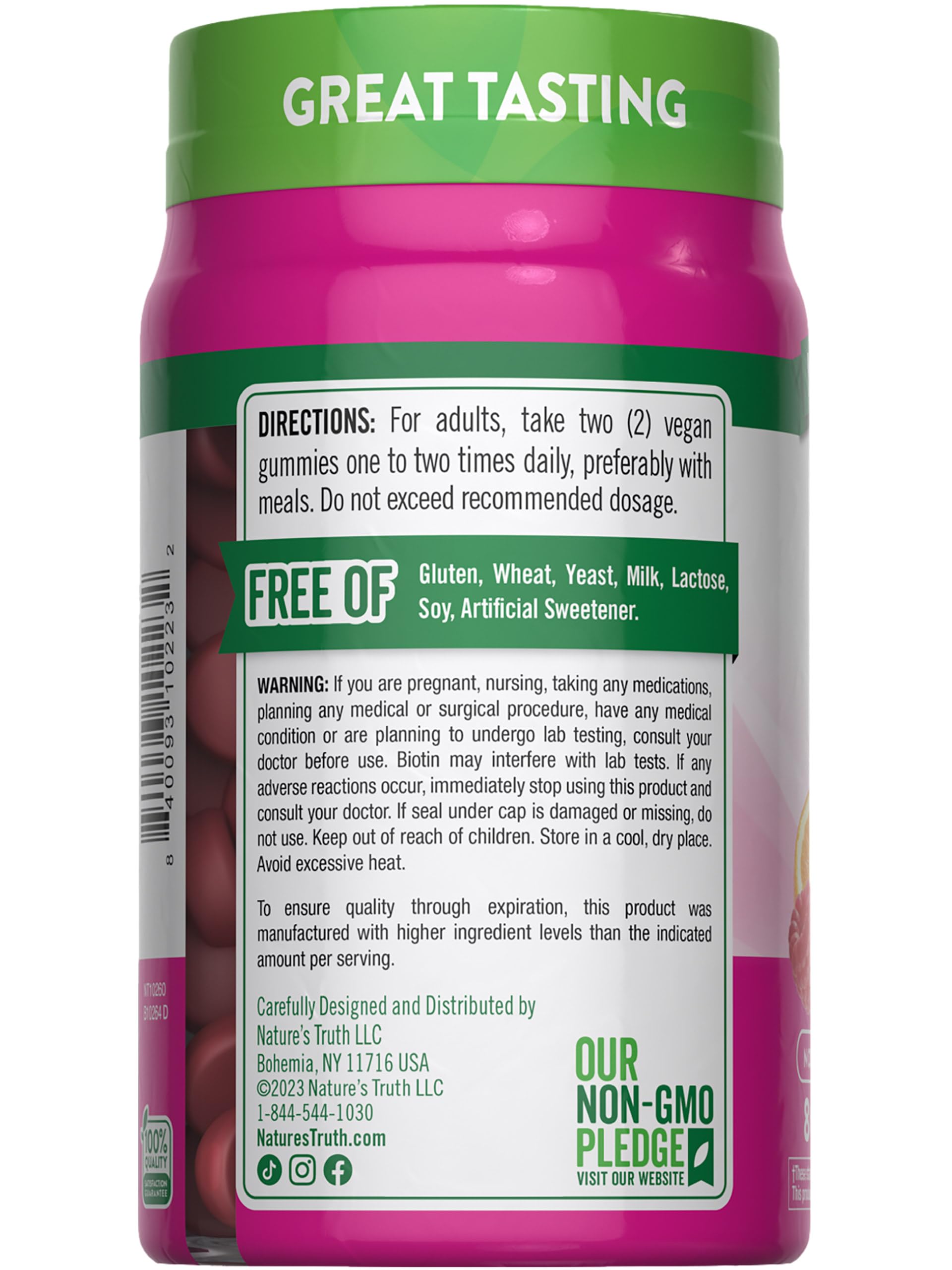 Nature's Truth Hair Skin and Nails Gummies | 80 Count | 2500mcg of Biotin | Vegan, Non-GMO, Gluten Free Supplement | Vitamin for Women & Men Nature's TruthBuy Supplements Australia