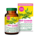 MegaFood hair growth supplement bottle and packaging on a white background