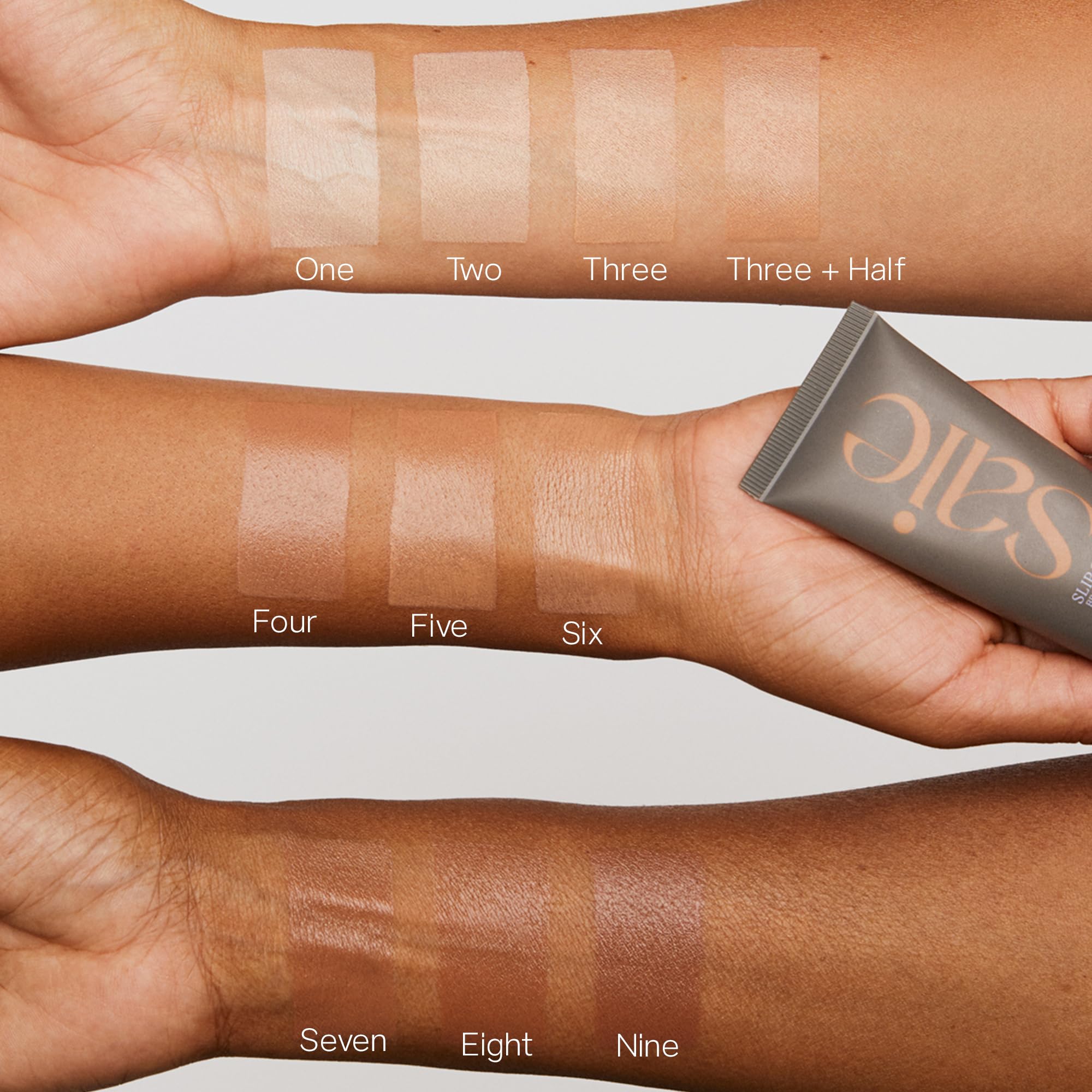 Saie Slip Tint Tinted Moisturizer with SPF 35 - Light Coverage, Glowy Skin Tint & Mineral Sunscreen for Face with Hydrating Hyaluronic Acid - Summer Makeup Essential - Shade Three (1.35 oz) SaieBuy Supplements Australia