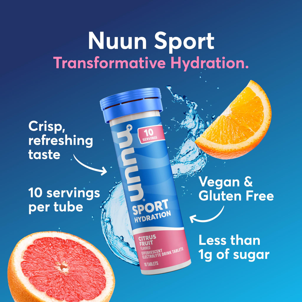 Nuun Sport Electrolyte Tablets with Magnesium, Calcium, Potassium, Chloride & Sodium, Gluten Free & Vegan, Mixed Flavor, 4 Pack (40 Servings Total)