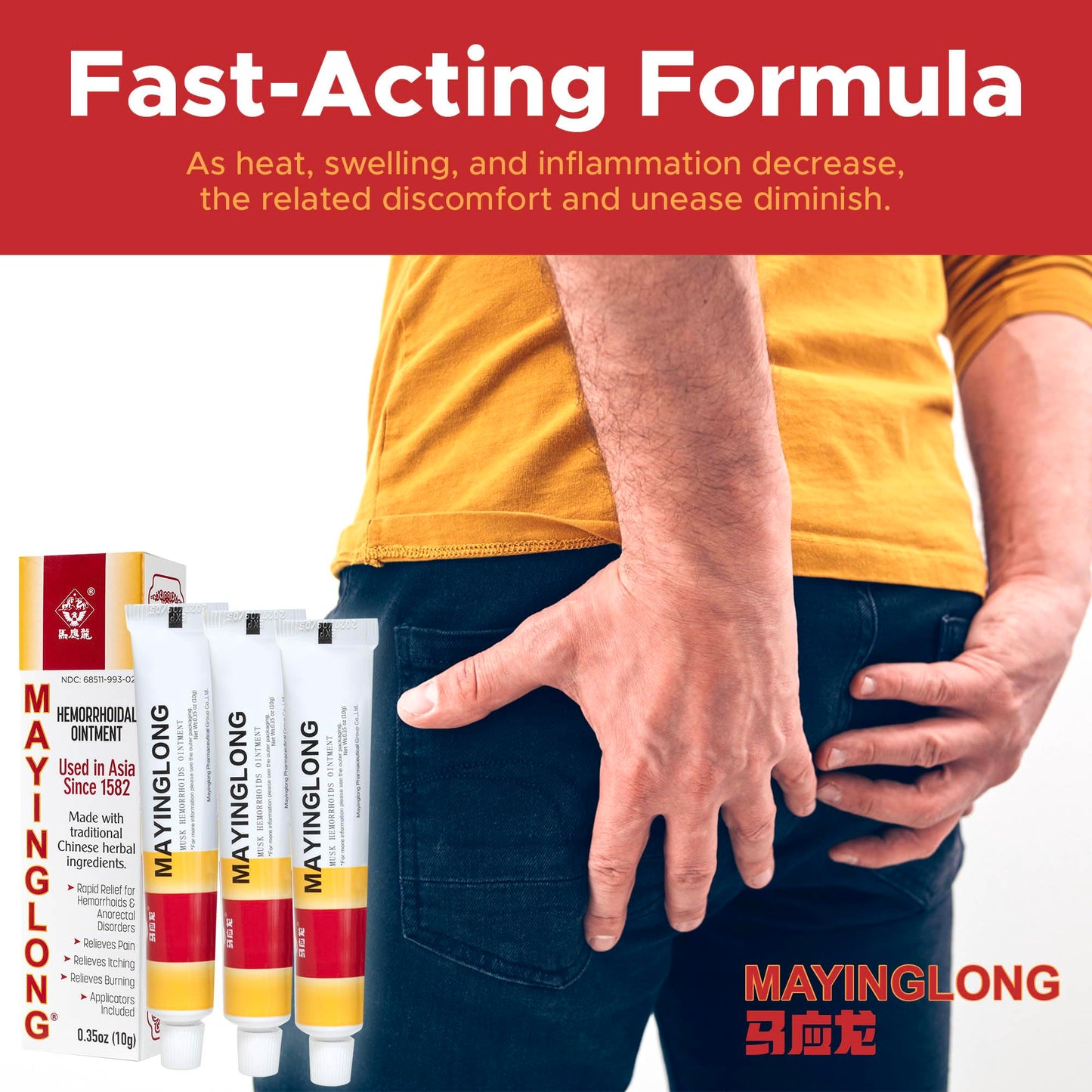 Mayinglong Musk Hemorrhoidal Ointment, Helps Relieve Itching, Burning, or Discomfort Fast (3 Pack) MayinglongBuy Supplements Australia