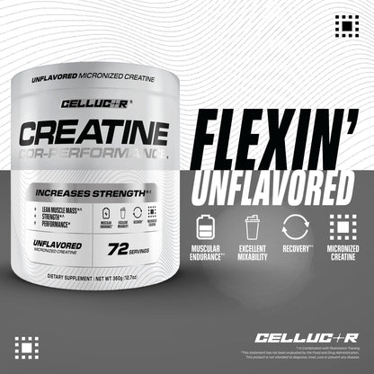 Cellucor Cor-Performance Creatine Monohydrate for Strength and Muscle Growth, 72 Servings