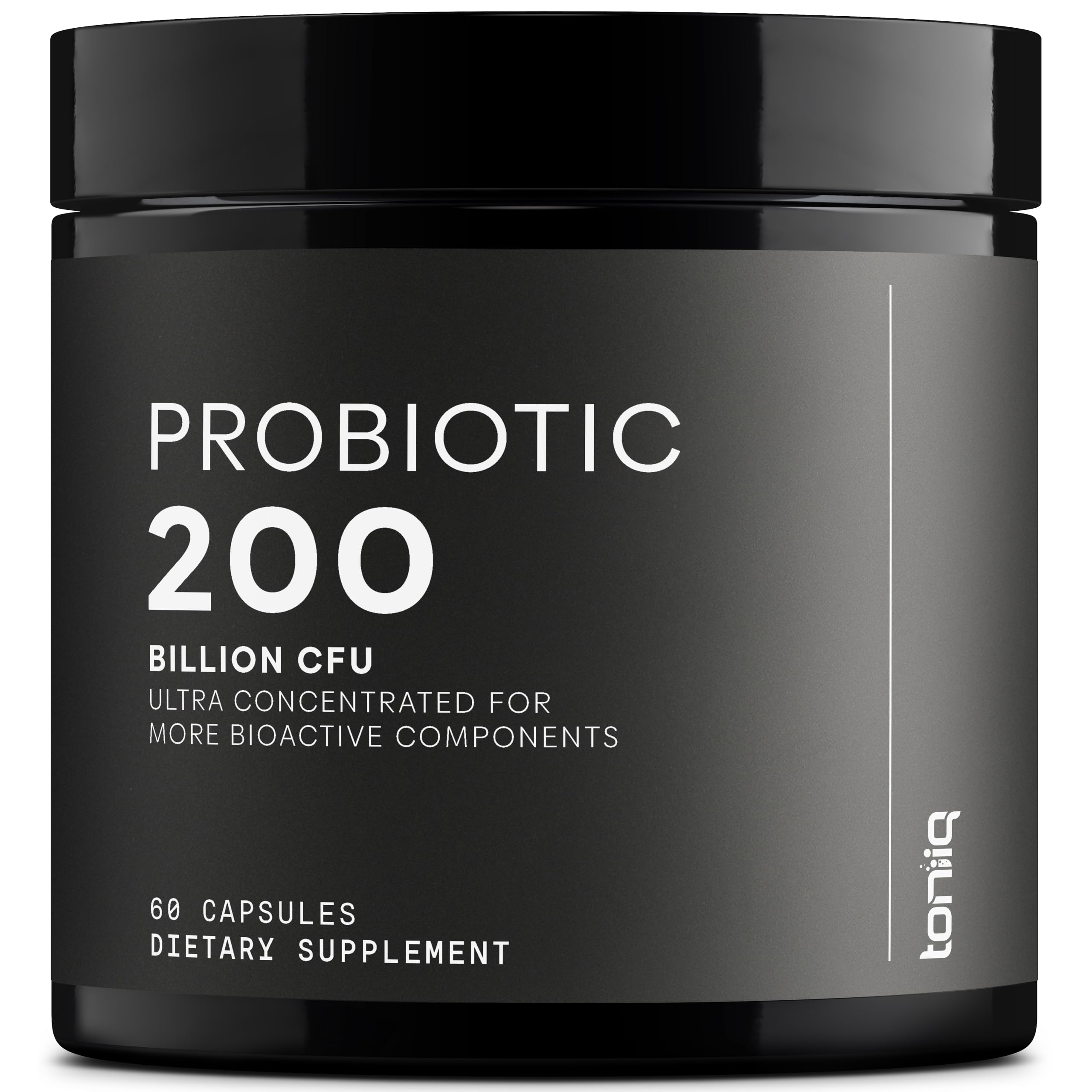 Toniiq 200 Billion CFU Probiotic Supplement 30 Verified Third-Party Tested Strains - Fully Shelf-Stable Probiotics Formula