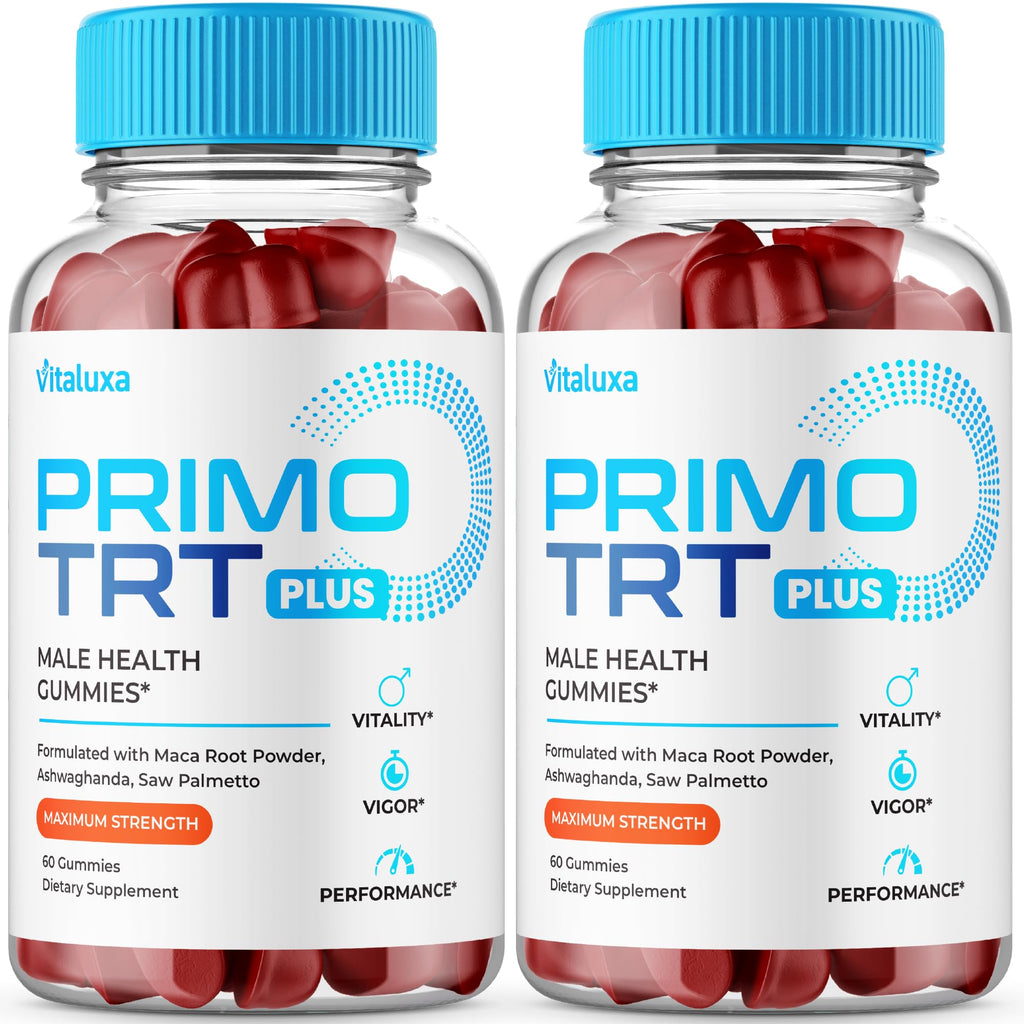(2 Pack) Primo TRT Gummies, Primo TRT Advanced Performance Blend Supplement, PrimoTRT Try Prime Gomitas Maximum Strength for Males Support for Overall Health Wellness All Natural Ingredients (120 Ct) VitaluxaBuy Supplements Australia