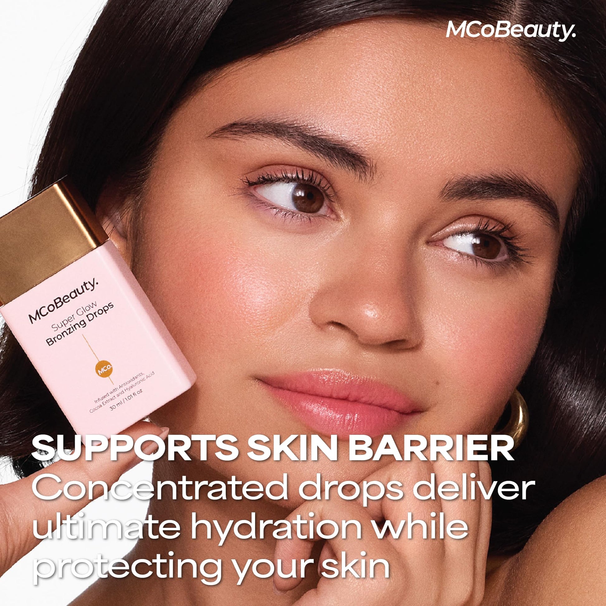 MCoBeauty - Super Glow Bronzing Drops - Effortless Face Tan with Shimmer Formula - Face Care, Bronze Drops - Contains Hyaluronic Acid, White Tea Extract, Cocoa Extract and More MCoBeautyBuy Supplements Australia