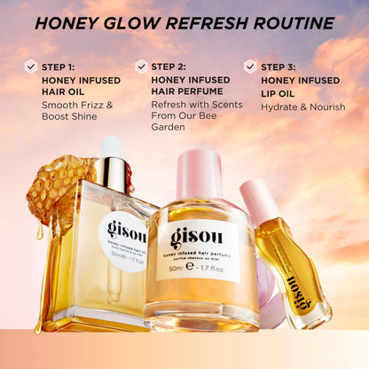 Gisou Honey Infused Hydrating Lip Oil, Nourishing Lip Moisturizer for Dry Lips (Watermelon Sugar) GisouBuy Supplements Australia
