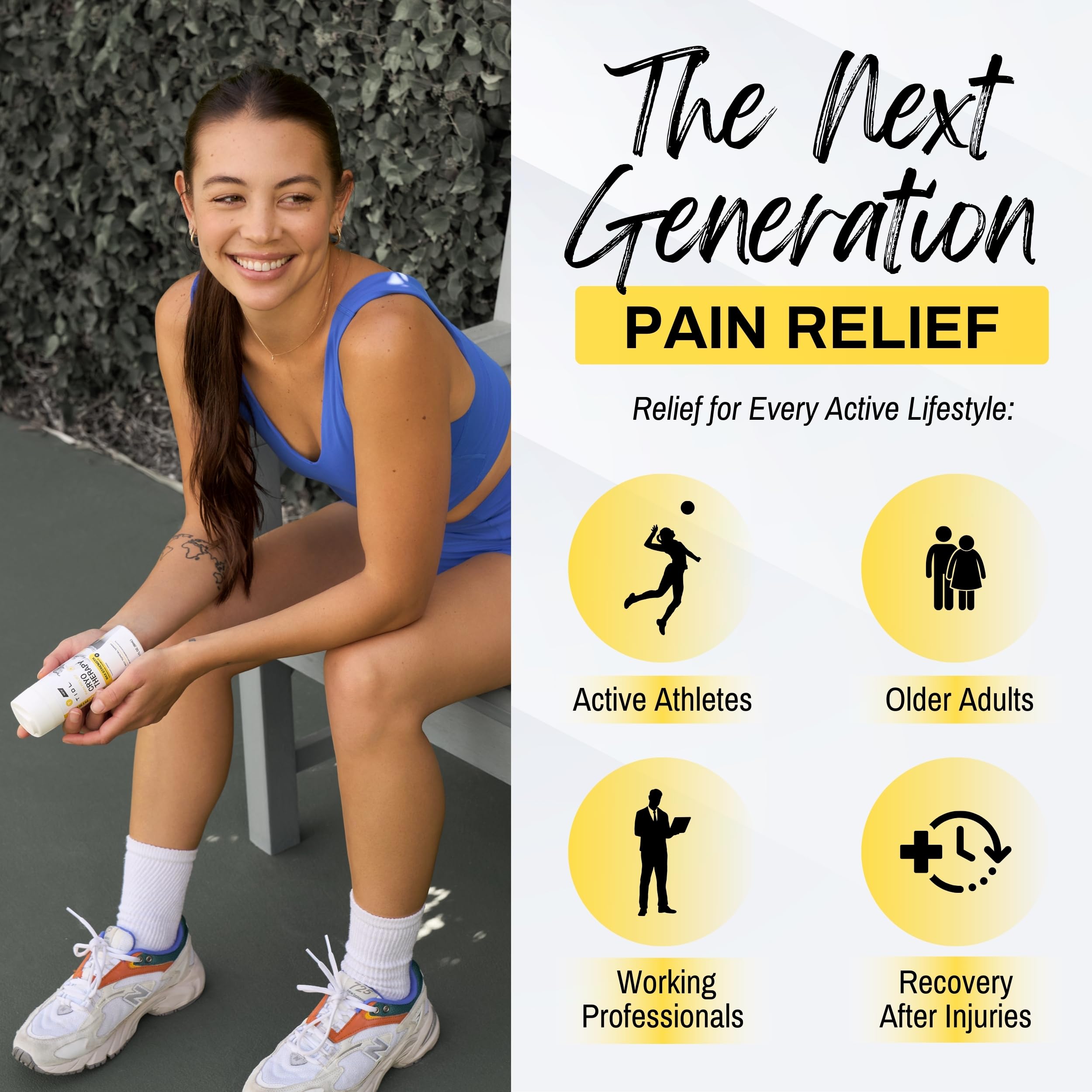 TIDL Cryotherapy Pain Relief Spray, 3 Oz (Pack of 2) Max Strength for Fast-Acting Muscle, Joint & Neck Pain Relief, Plant-Based Menthol & Camphor Pain Reliever, Quick Drying Formula TIDLBuy Supplements Australia