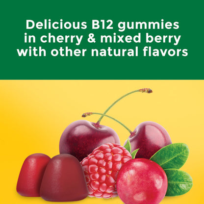 Nature Made Extra Strength Vitamin B12 Gummies 3000 mcg per serving, B12 Vitamins for Energy Metabolism Support, 60 Gummy Vitamins, 30 Day Supply