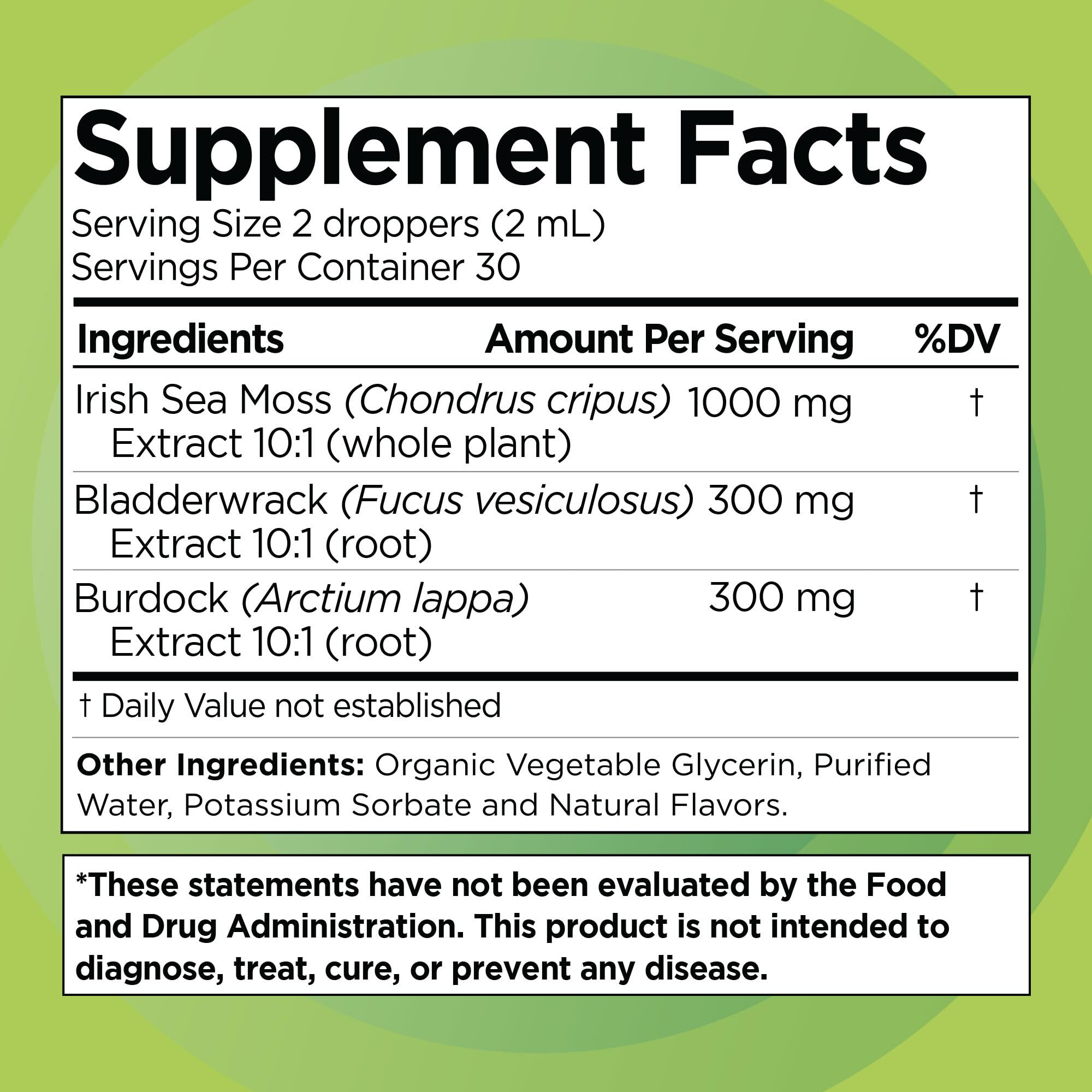 Liquid Naturals Irish Sea Moss Drops - Citrus Berry Flavor - 92+ Essential Minerals & Vitamins - Energy, Skin, Gut, Recovery - Bladderwrack and Burdock Root - 2 fl. oz Liquid NaturalsBuy Supplements Australia